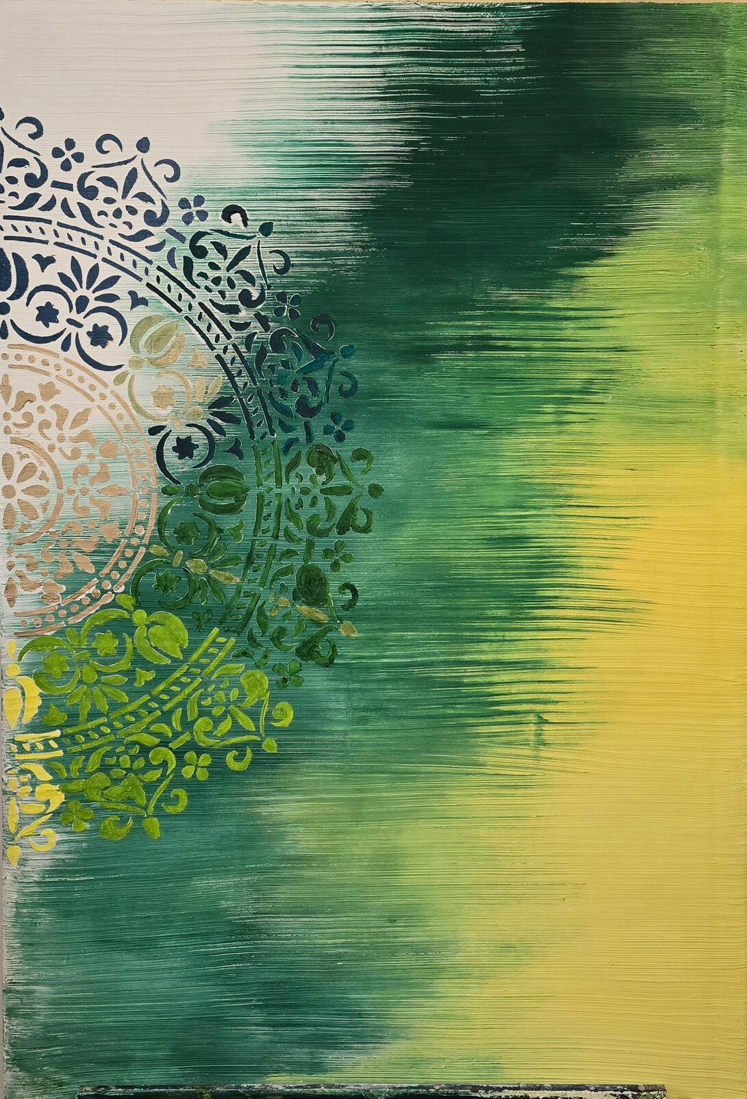 Zen Harmony – Kunstvolle Balance aus Farbe &amp; Muster